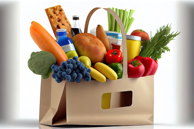 Exceptional delivery or grocery shopping healthy