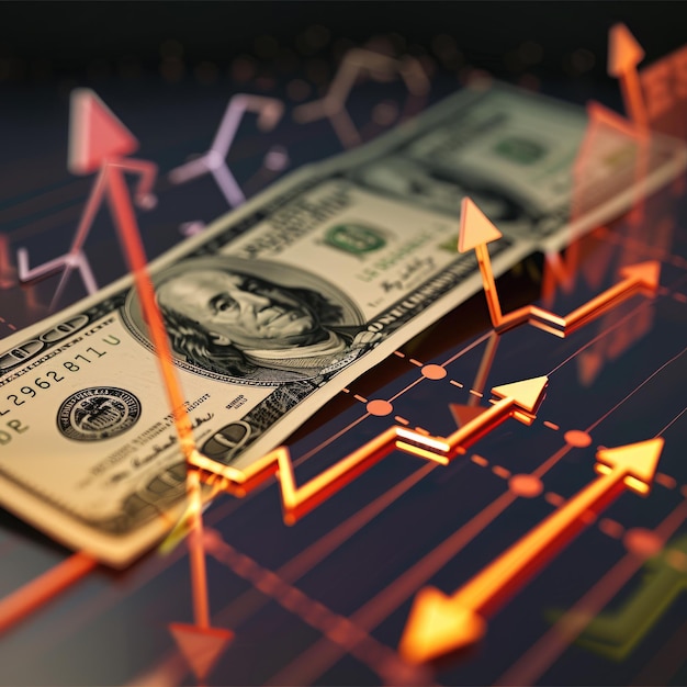 Photo exchange rate dynamics fluctuations in dollar navigating ups and downs of global currency markets analysing trends and implications for international trade and financial stability