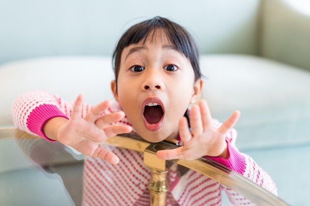 Excited little girl