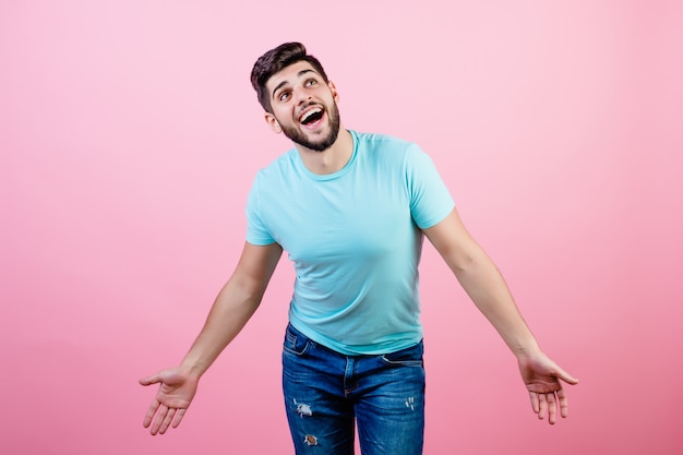 Excited young man