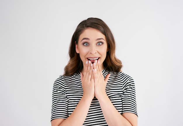 excited young woman