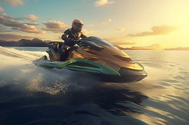 Exciting Jet Ski Adventure Generative AI