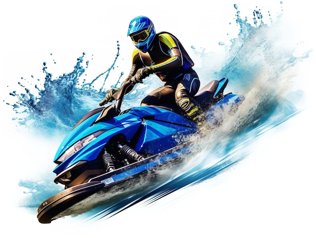 Exciting Jetski Adventure on Blue Waters AI Generated