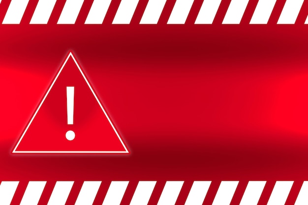 三角形のフレームに感嘆符注意注意危険標識と注意を引く警告線危険警告