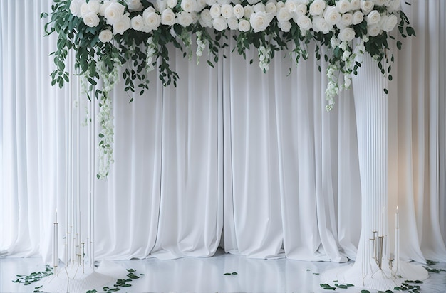 An exclusive minimalist weeding backdrop with a hint of extravagance