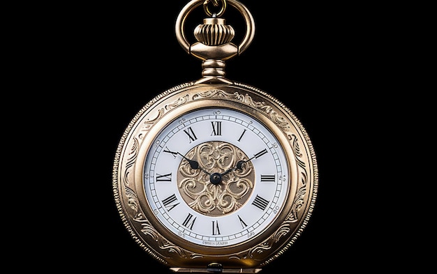 Exclusive Pocket Watch Photograph on Black Background