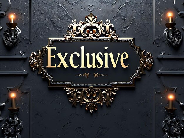 Exclusive Text With Vip Effect Luxurious and Elegant Font St Creative Live Stream Background Idea