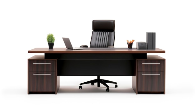Executive Desk with white background a full body shot of single