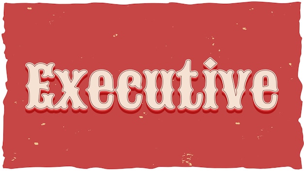 Photo executive vintage text