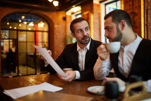 Executives Meeting in Restaurant