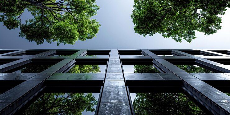 Photo exemplifying the esg environmental social governance concept a corporate glass