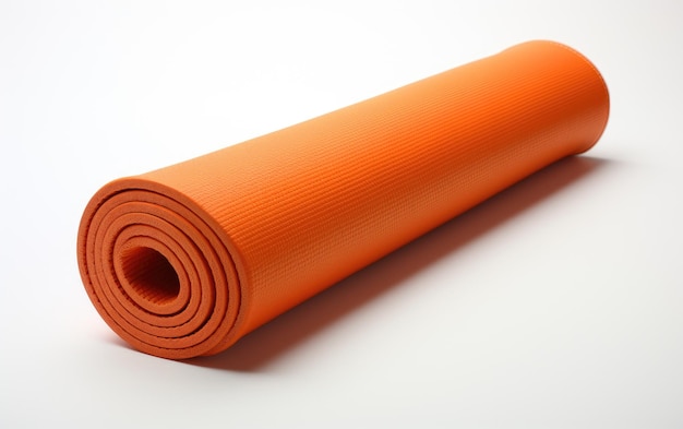 Exercise Comfort The Importance of a Supportive Yoga Mat on White Background