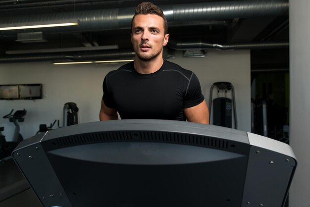 Photo exercising on a treadmill