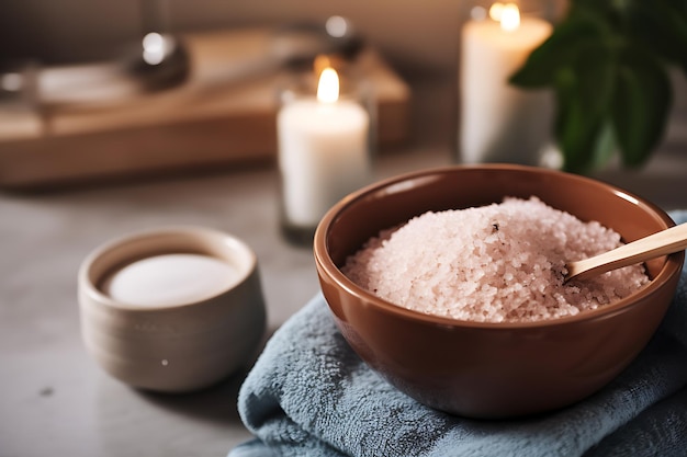 Exfoliating massage at the spa tools