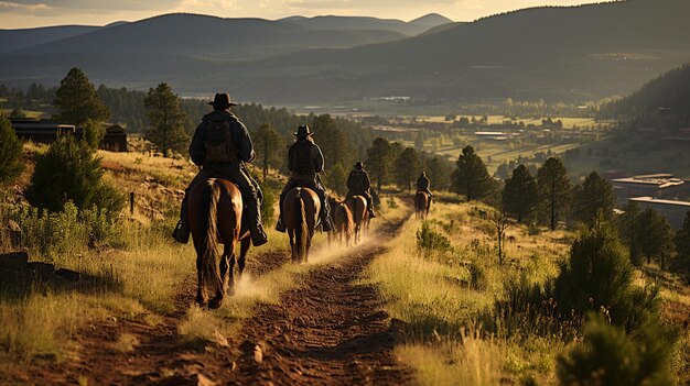 Foto un'esperienza esaltante a cavallo