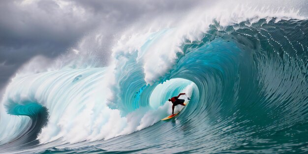 An exhilarating inside view of a massive breaking wave in the Mentawai Island