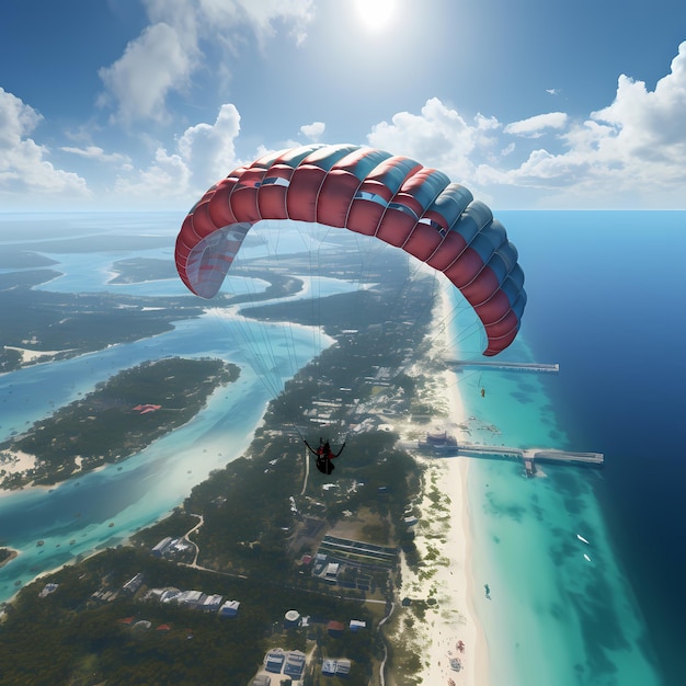 Exhilarating Parachute Experience in Cancuns Skies