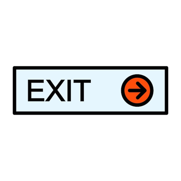 Photo exit flat illustration