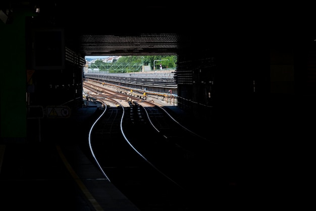 Exit from the subway tunnel in Vienna