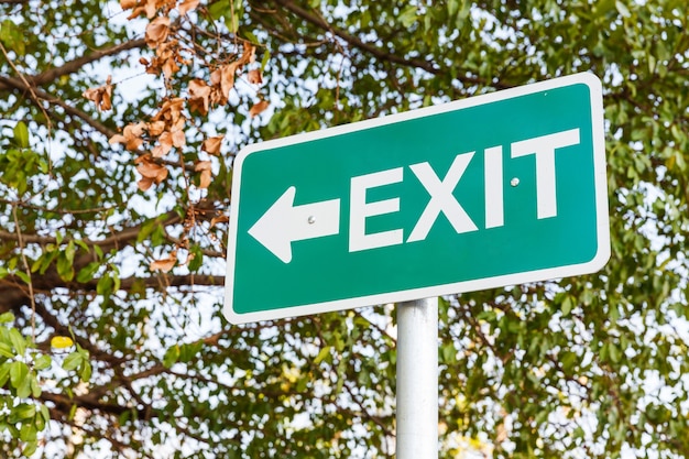 Exit sign