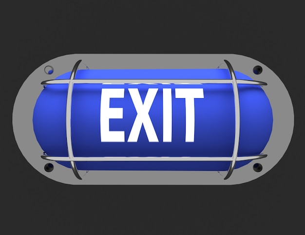 Exit teken concept 3d geïsoleerd