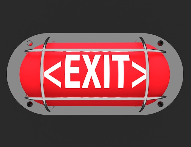 Exit teken concept 3d geïsoleerd