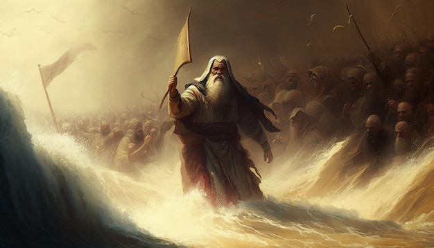 Exodus of the bible moses crossing the red sea