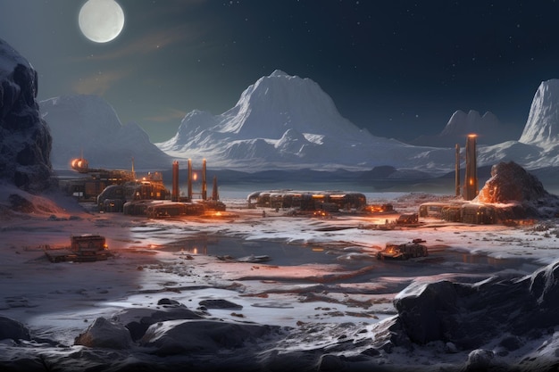 Exoplanet kolonisatie basis concept art