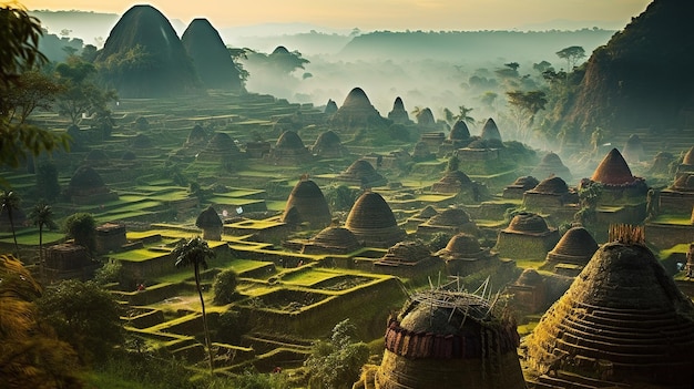 Exotic alien world civilization culture National Geographic photo Generative AI