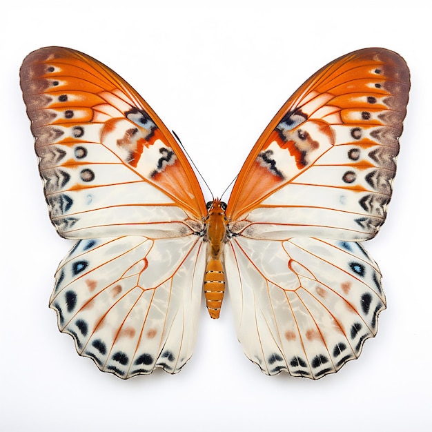 Exotic butterfly on white background