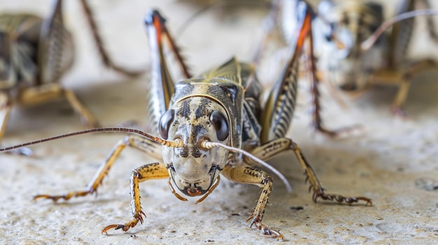 Exotic Culinary Dish with Insects and Fresh Herbs in a Restaurant