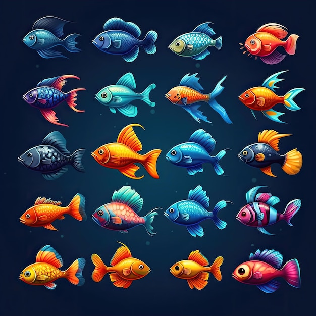 exotic fish aquarium ai generated reef animal water underwater nature exotic fish aquarium illustration