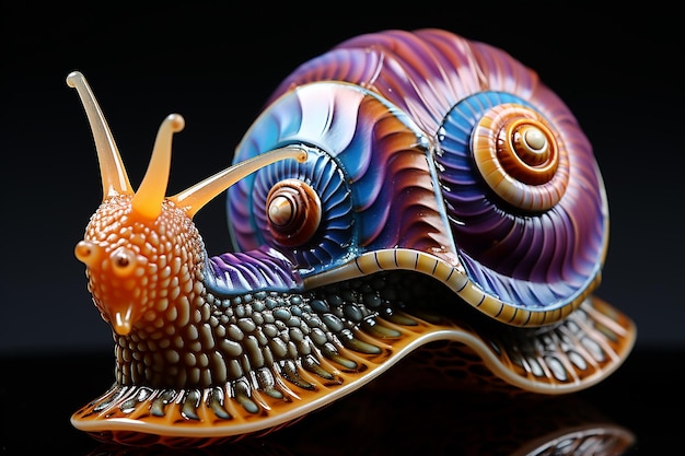 Exotic Gastropod Mollusk with Distinctive Patterns