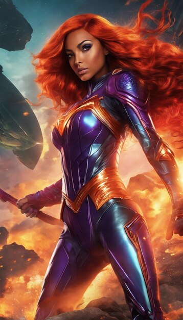 Foto exotic guardian starfire dc fiery tamaranean heldin