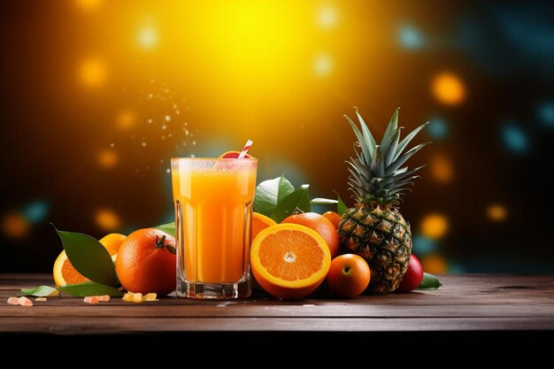 Photo exotic juice splash background juice background