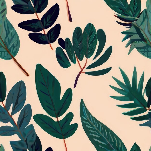 exotic leaves background