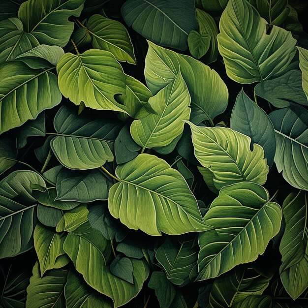 exotic leaves wallpaper