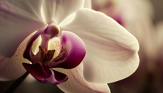 Foto l'orchidea falena esotica mostra l'eleganza della natura generata dall'intelligenza artificiale