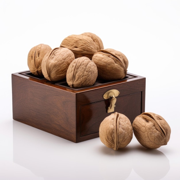 Exotic Nut Gift Set isolated on white background Generative AI