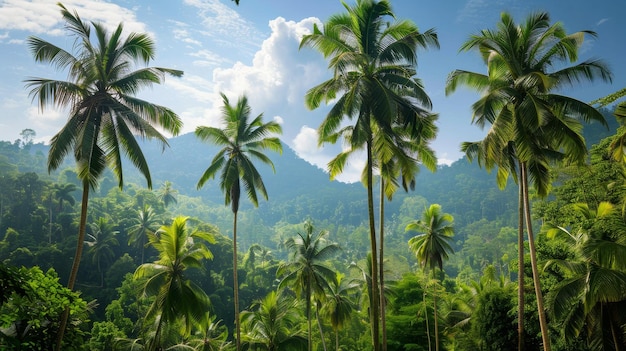 Экзотические пальмы в тропическом раю, созданные искусственным интеллектом