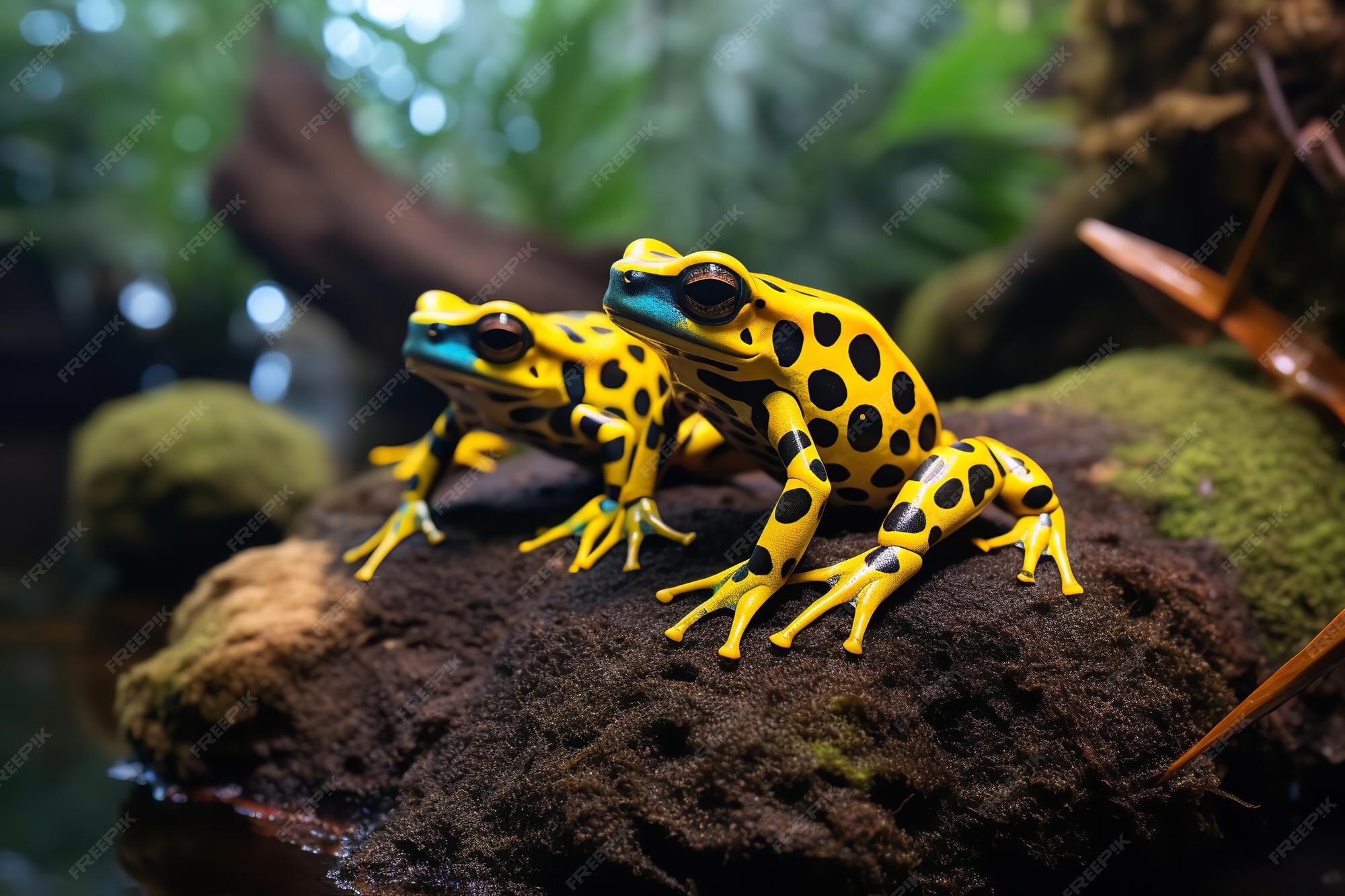 Premium AI Image | Exotic Poison Dart Frogs in the Understory
