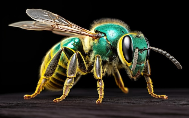 Exotic Pollinator on White Background