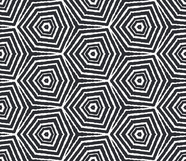 Exotic seamless pattern Black symmetrical