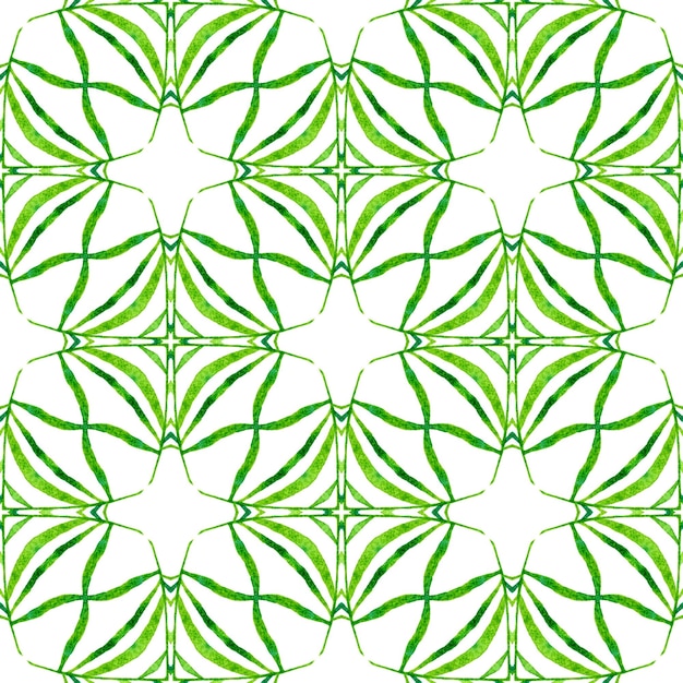 Exotic seamless pattern Green beautiful boho