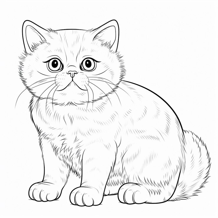 이국적인 짧은 머리 새끼 고양이