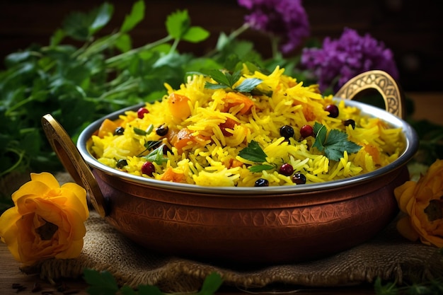 Photo exotic spice ensemble biryani