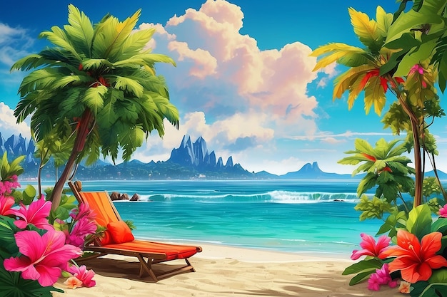 Exotic tropical beach scenery from dreams