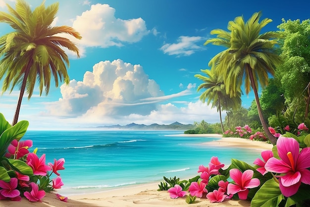 Exotic tropical beach scenery from dreams