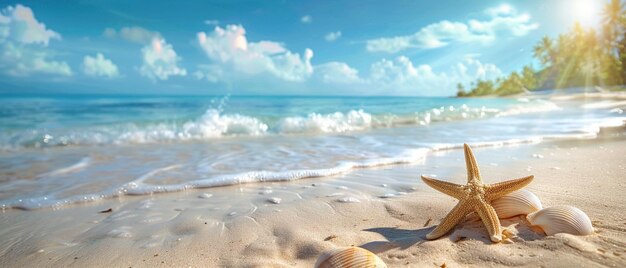 Photo exotic tropical island beach with sand waves