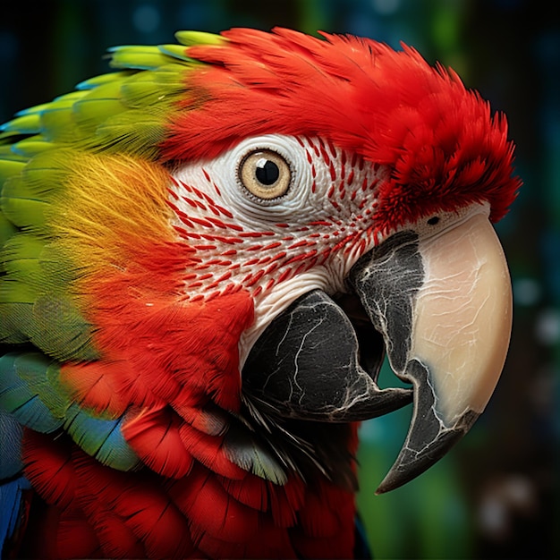 Exotic tropical parrot